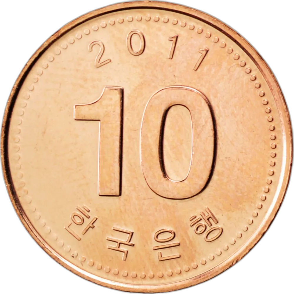 Vorderseite der 10 Won-Münze