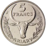 Vorderseite der 5 Francs-Münze