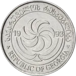 Rückseite der 2 Tetri-Münze